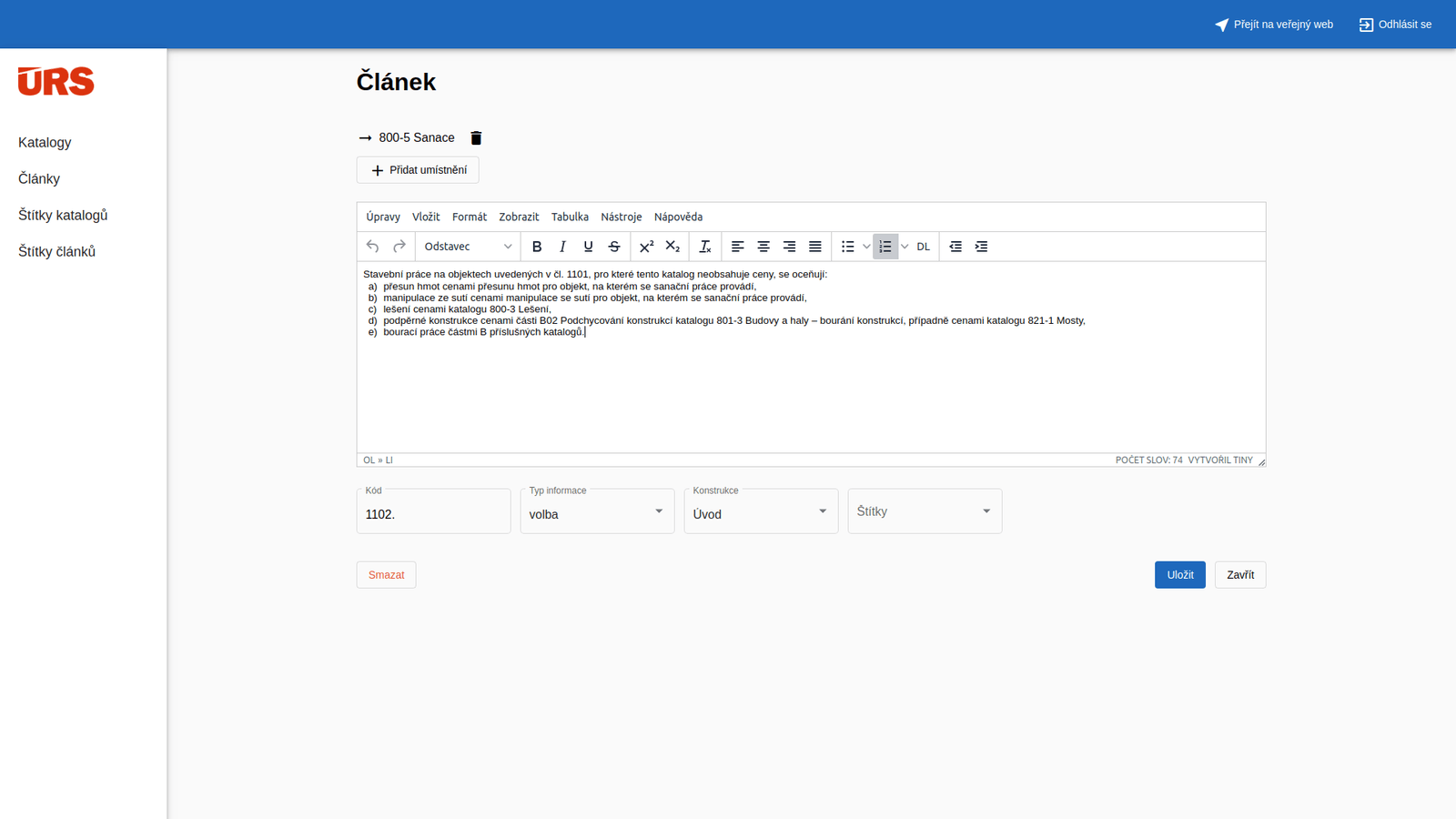 ÚRS screen 7